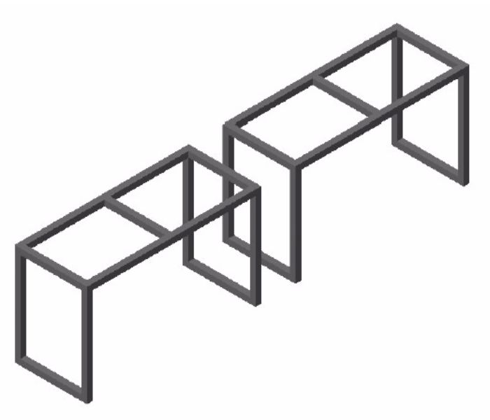 カウンターテーブル脚アイアン